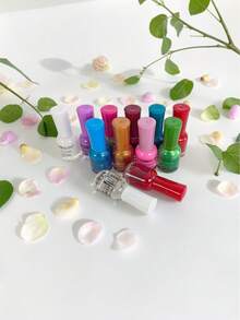 Set Of 12 Water-Based Nail Polishes, 16ml, Quick-Drying, Long-Lasting, Easy To Use, Suitable For Beginners, For Salon Or Home Use - Violet Purple - View 5