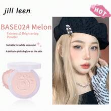 Jill Leen Soft Matte Blush Palette, Highlighter & Contour Makeup - Fair Skin Brightening Pink BASE02# - View 1