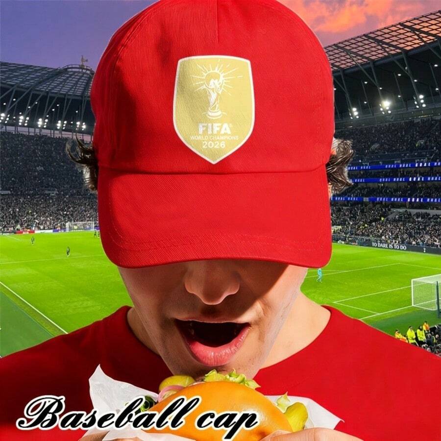 FIFA 2026年世界杯官方授权男女通用棒球帽/遮阳帽,饰有吉祥物图案,是足球迷的必备单品,适合夏季郊游、日常户外活动、跑步、健身,也是馈赠亲友、海滩度假和旅行的绝佳礼物。 - 彩色 - 查看 1