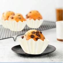 Cupcake Liners, Baking Utensils, Matte White, 50 Pieces - View 3