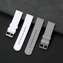 Men Tire Texture Watch Band 18mm 20mm 22mm 24mm Quick Release Spring Bar Waterproof Replacement Silicone Watch Strap - Mouldless - View 4