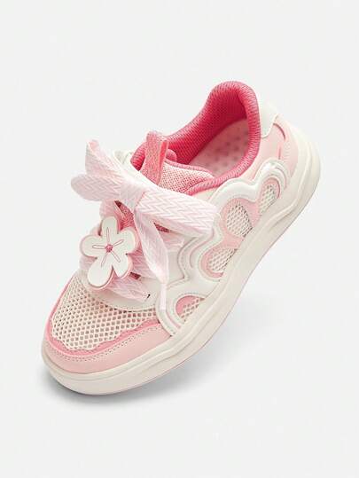 Balabala Girls Low Top White Sneakers 2026 New Classic Skate Shoes Casual School Daily Wear Comfortable Lightweight Fashion Shoes