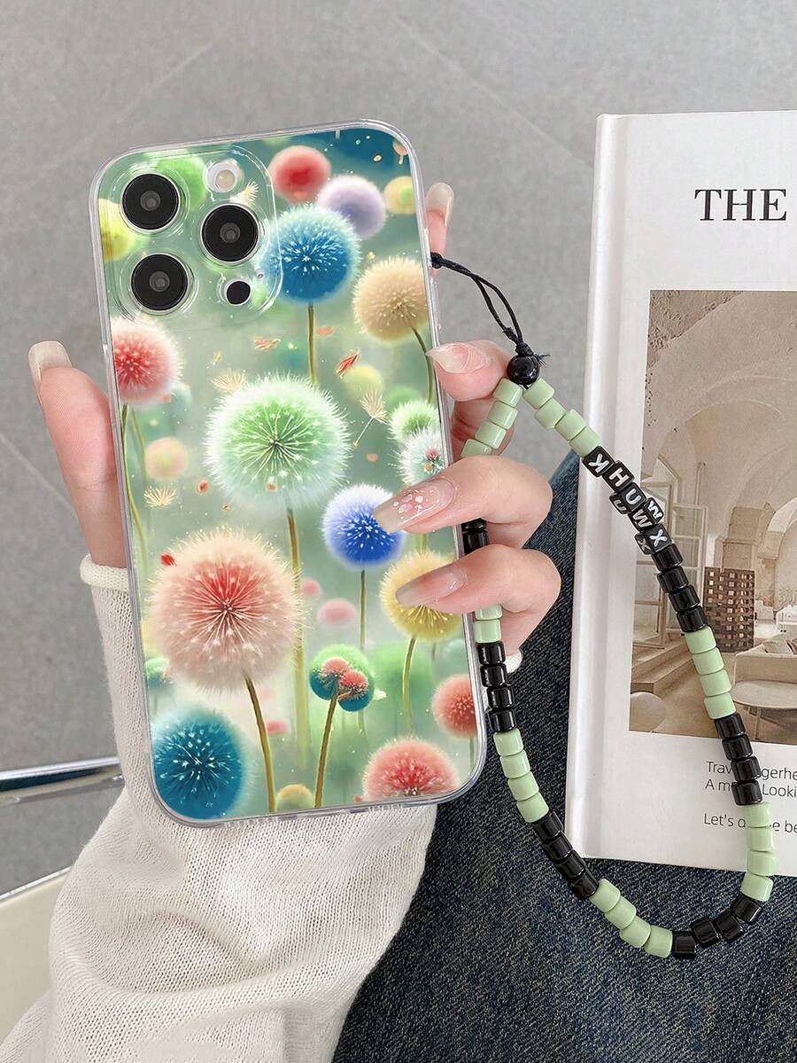 时尚蒲公英印花透明彩绘防摔手机壳,配串珠手链配件,兼容 16/11/16 Pro/16 Plus/16 Pro Max/16 e/15 Pro Max/13/14/12/XS/XR/7G/8P、Galaxy S25/S25 Plus/S25 Ultra/A16/A36/A26/A56/A50/A12/A32/A52/A72/A51/A21 S/A13/A14/S24/S24 Plus/S24 Ultra/S20/S23/S22/A53/S20 FE/S21、11/12 Pro/12/12 X/13 Pro/14 Pro/15 Pro/X3 Pro 等机型。 10/9/Note9/12c/Note11pro/Note8Pro/9C/9a - 彩色 - 查看 1