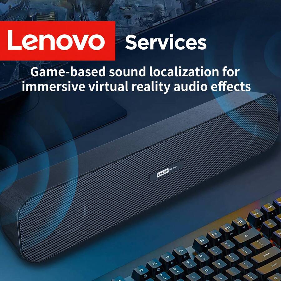 Lenovo B01 Desktop Computer Speakers | USB Powered | Stereo Soundbar | Bass Enhanced Desktop Speakers - View 1
