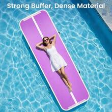 Trintion 10ft Inflatable Air Floor Mat Durable Tumbling Gymnastics Mat, Great For Back Handspring, Cheer, Tumbling, Training, Home And Travel - Purple - View 4