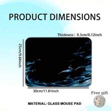 Competitive Gaming Glass Mouse Pad, High Precision, Super Smooth, Waterproof Easy Clean, 9H Hardness Anti-Scratch, Non-Slip Base, For FPS MOBA RTS Games - Thickness: 0.3cm/0.12inch - View 15