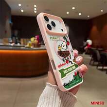 MINISO Snoopy 蘋果農場磁吸透明手機殼，適用 iPhone 17/17 Pro/17 Pro Max/17 Air/16/15/14/13/12/11/X 系列，iPhone 17 Pro Max 手機殼、iPhone 17 Pro 手機殼、iPhone 17 手機殼，女友理想禮物，適合動漫迷 - 黑色 - 查看 2