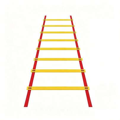 Escalera de agilidad multifuncional, cuerda de escalera suave ajustable para entrenamiento de fútbol, escalera de salto de fitness, escalera de coordinación de velocidad y agilidad