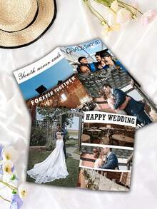 1/5/10pcs Customized Commemorative Photo Album/Magazine, Personalized Text, Date And Photo Options. Suitable For Wedding Commemorative Magazine/Album, Birthday Party, Family Commemorative Magazine, Customized Back To School Commemorative Party Magazine, Love Time Photo Album, Graduation Commemorative Party Gift - Multicolor - View 2