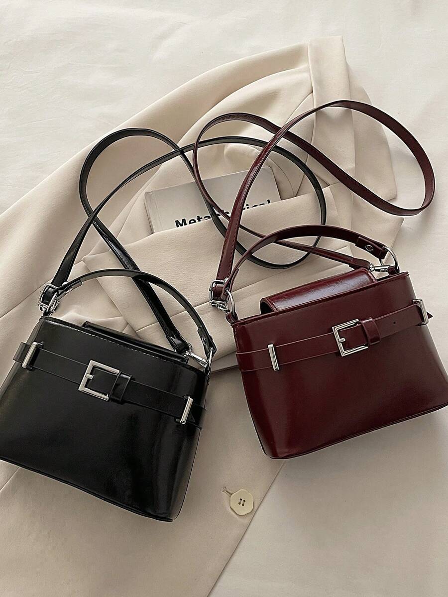 Borsa a tracolla in PU semplice, nuova borsa a tracolla da donna alla moda per il lavoro e gli spostamenti quotidiani - Multicolore - Visualizzare 1