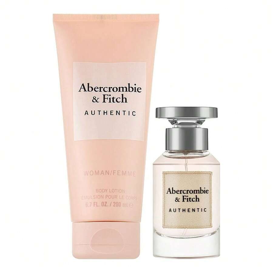 Abercrombie & Fitch Authentic Woman Gift Set (Eau De Parfum Spray 50ml + Body Lotion 200ml) - Fruity & Citrus - View 1