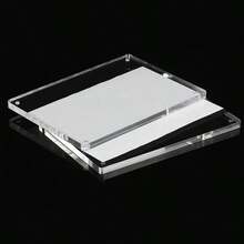 2pcs Transparent Rectangular Acrylic Photo Frames, Multi-Size Options, High-End Convenient Magnetic Frames, Suitable For Desktop Decor, Photo Clips PS Organic Plate - Transparent - View 14