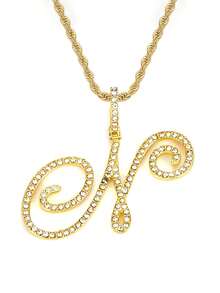 1pc Fashion Cursive Letter A-Z Necklace, Women Jewelry For Daily Wear - Romantic 26 Cursive Letter Necklace - View 26