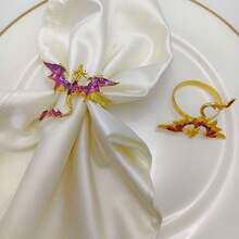 New Colorful Drip-Oil Western Dragon Napkin Rings, For Restaurants - MultiWarna - View 6