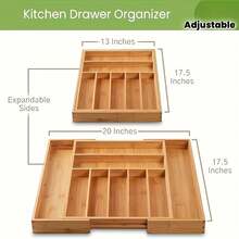 2026 Popular Spring Summer Extensible Drawer Storage Box With Adjustable Tray, Multi-Functional Organizer Cutlery, Knives & Utensils, Kitchen Drawer Organizer Also Suitable Bedroom & Living Room Storage - 1 - Xem 5