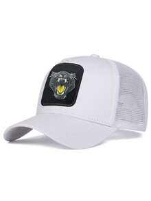 1pc Men's Baseball Mesh Cap With Tiger Animal Pattern, Outdoor Sun Protection Casual Mesh Hat, Suitable For Business, Travel, Beach, ,Festival,Holiday - Multicolor - View 16