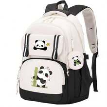Leisure Multifunctional Lightweight Travel Backpack, Fun Panda Design, Multifunctional Backpack, Lightweight Spine Protection Backpack, With Comfortable Adjustable Shoulder Straps, Perfect For Travel, Commuting And Outdoor Activities, Perfect Holiday Gift Backpack Choice - one-size - View 10