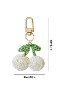 Pingente exclusivo em formato de cereja para bolsa, novo pingente de cereja da moda, chaveiro de liga metálica estiloso, pingente para bolsa/mochila, chaveiro para carro, acessórios femininos elegantes, pingente para bolsa, presentes para festas e feriados, presentes exclusivos para estudantes universitárias e professoras, familiares e amigas, chaveiro minimalista clássico, decoração, acessórios para bolsa - Multicolorido - Ver 10