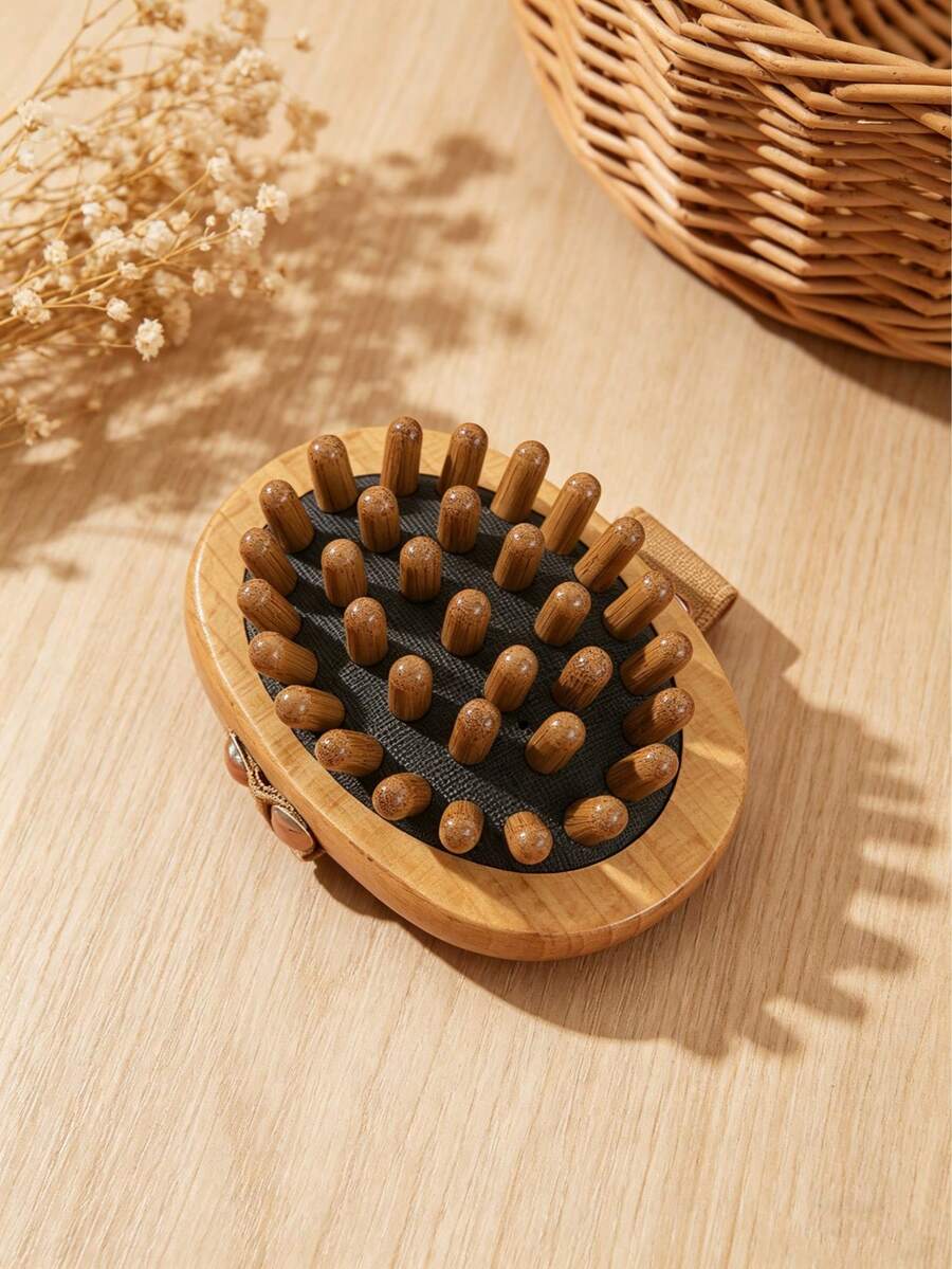 1 chiếc bàn chải massage, massage toàn thân, bàn chải massage thư giãn, phục hồi sức sống, bàn chải massage đầu - đệm massage da đầu và massage toàn thân bằng gỗ - bàn chải Nisex, lược massage đệm, lược massage đầu bằng gỗ, máy massage toàn thân, máy massage tại nhà. - Nhiều màu - Xem 1