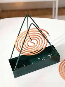2/1pc Triangle Mosquito Coil Holder Hanging Tray,Creative Home Use Mosquito Coil Box, Incense Burner For Summer,Portable Outdoor Mosquito Repellent Box,Suitable For Indoor And Outdoor Use/Kitchen Accessories/Room Decor/Garden/Holiday Essential - Multicolor - View 7