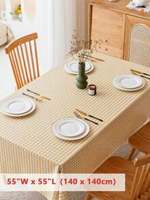 1pc Spring/Summer Casual Sweet Plaid Tablecloth, Breathable Lightweight Suitable For Picnic, Party, Living Room, Dining Room, Home Decor - Multicolor - View 25