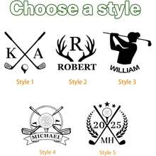 1/2/5pcs Customizable Text Golf Ball Stamp, Personalized Automatic Ink Golf Ball Marker, Custom Name/Letter Stamp, Size 5.3x1.9cm, 5 Styles, Waterproof ABS Material, Golf Accessories - Style B - View 7