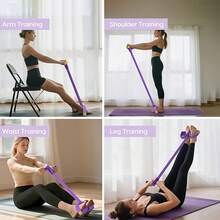 1pc Yoga Resistance Bands With Comfortable Grip Handle, Suitable For Home Gym, Office, Bedroom Use, Ideal For Abdominal, Waist, Arm, Leg Training, Fashionable Fitness Equipment, Essential For Weight Loss - Multicolor 1 - View 7