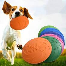 1pc Soft Non-Slip Silicone Dog Flying Disc - Suitable For Puppy Training, Lightweight Toy For Gentle Play Only, Not Suitable For Aggressive Chewers - Multicolor - View 2