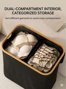 140L Large Capacity Laundry Basket With Handle, Bamboo Frame Deposit Bottle Recycling Box, Thick Storage Basket With Lid, Foldable Dirty Clothes Hamper, Home Storage, Kitchen Trash Can, Made Of 600D Oxford Cloth, Removable Inner Bag, Machine Washable, Reusable Clothes Basket, Suitable For Home, Living Room, Kitchen, Bathroom, Dorm, Office, Mother's Day Gift - Multicolor - View 8