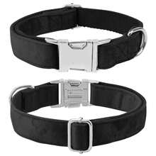 Collar de perro de moda suave y cómodo, ajustable en tamaños pequeño/mediano/grande, adecuado como regalo para perros machos/hembras - Negro - Ver 10