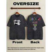 This Retro-Washed, Loose-Fitting Black T-Shirt Is Unisex And Features A Printed Design With The Following Logos On The Side: "Kill Me For Always" (Porter Robinson), "Cruel" (Matisyahu), "Give Me A Break" (Porter Robinson And Matisyahu Collaboration), "Remember When" (Matisyahu), "Enough Fashion" (Michael Clifford), "Thirsty Nosebleed" (Michael Clifford), And "SIDEQUES". - 黑色 - 查看 4