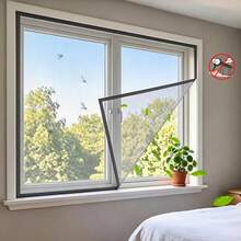 1pc Grey Mosquito Window Screen, Self-Adhesive Invisible Insect Mesh, Easy Installation Without Drilling, Effectively Blocks Mosquitoes While Allowing Ventilation, Summer - Gray Whole - View 4