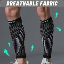 2PCS - Compression Calf Sleeves, High Elastic Leg Sleeves, Breathable & Comfortable, Graduated Compression, Knit Construction, For Women & Men, For Running, Fitness, Daily Life - Black/Pink, One Size Fits All, Suitable For All Seasons - Multicolor - View 7