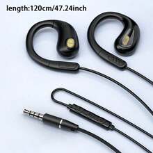 新款3.5mm/Type-C数字芯片有线耳机，9D环绕立体声运动耳机，配备高清麦克风，兼容智能手机和电脑 - 查看 3