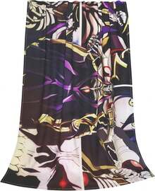 Anime Overlord Ainz Ooal Gown Blanket Unisex Blankets Soft Plush Fleece Throw Blankets For Couch Sofa Bedding Living Room - màu đen - Xem 1