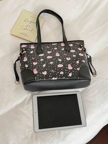 Bolso de mano de gran capacidad para mujer, nueva llegada de bolso de hombro minimalista para ir al trabajo - Multicolor - Ver 3