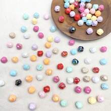 12mm Piedra irregular de unicolor chapada en AB con orificio pasante, material para accesorios de joyería DIY/cuerda de teléfono móvil, pulsera y otros - Multicolor - Ver 3