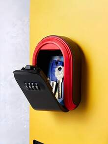 Outdoor Waterproof Key Lock Box, 4-Digit Resettable Combination Wall-Mounted Key Storage Box, Large Capacity Durable Anti-Theft Anti-Rain Key , Suitable For Rental Properties, Agencies, Home Garages, Offices, And Indoor/Outdoor Home Security - Multicolor - View 6