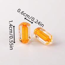 60pcs Transparent Inlaid Color Tube Beads, Acrylic Rectangular Spacer Beads With Large Holes, For DIY Jewelry Making, Bracelets, Necklaces, Phone Charms - Multicolor - View 2