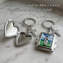 12 Keychains And Cross - Alloy Box With Mirror - SANJUDAS 12PCS - View 2