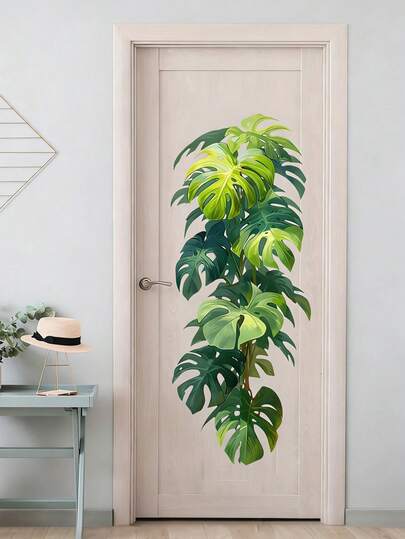 1 miếng dán tường cây nhiệt đới, decal lá cọ nhiệt đới, trang trí tường phòng khách, phòng ngủ, lá xanh, trang trí tiệc Hawaii, nhãn dán, decal dán tường, trang trí nhà cửa, lối vào, phòng khách, tiền sảnh, nhãn dán có thể tháo rời.