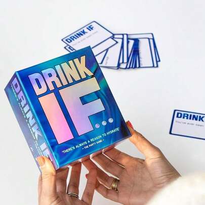 Drink IF 成人派对卡牌游戏，饮酒游戏卡牌，300 张卡牌，包含 600 个独特提示，高级扑克牌