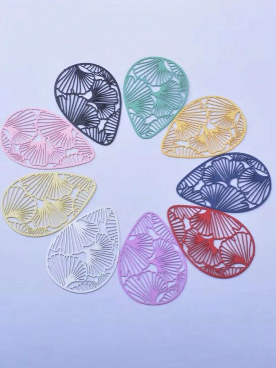 10个镂空水滴银杏叶吊坠 DIY饰品耳环配件 - AB8107 - 查看 1