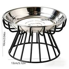 2 pièces Set de bols pour animaux de compagnie en acier inoxydable, avec design à motif animal et support antidérapant. Bol surélevé aide à soulager la tension du cou. Lavable au lave-vaisselle. Convient aux chats et aux chiens. Cadeau parfait pour les propriétaires d'animaux de compagnie, les parents de chiots ou les vétérinaires. Convient également pour les événements d'adoption et Noël. - Taille unique - Voir 9