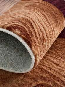 1pc Large Size Orange Color Block Patchwork Pattern Living Room Carpet, Fresh Spring/Summer Design, Soft & Comfortable Texture, Easy Care, Non-Slip Bottom, Suitable For Living Room, Bedroom, Kitchen, Dining Room, Entryway, Office And Other Home Decor - Burnt Orange - View 3