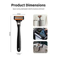 1 Zinc Alloy Handle 4 Blade 4 Layer Blade Safety Razor, For Men And Women, Suitable For Travel, Hairdressing, Home Use - Multicolor - View 8