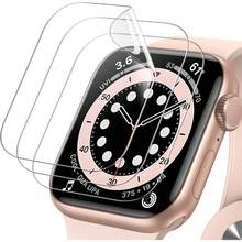 3pcs Transparent Screen Protector Film, Hydrogel Protective Soft Film, Suitable For 38/40/41/42/44/45/49mm Ultra/SE/8/7/6/5/4/3/2/1 - Clear - View 6
