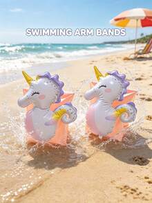 1pc Inflatable Arm Band Floating Device, Cartoon Design, Popular For Swimming Pool Party In Summer, Back To School, First Day Of School - Multicolor - View 5