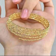 1 chiếc vòng tay dây đàn hồi, vòng tay nhiều lớp xoắn màu bạc thời trang, vòng tay quyến rũ lấp lánh đa năng. - Năm vòng tròn có hạt tròn ở cả hai đầu - Xem 2