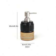 1pc Ceramic Lotion Bottle With Vertical Striped Design, Refillable Dispenser Bottle, Hand Sanitizer Pump Bottle, Simple And Practical Home And Bathroom Toiletries - Multicolor - View 7